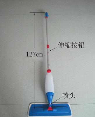 廠家直銷噴水拖把 鋁合金伸縮桿與360度旋轉(zhuǎn)設(shè)計(jì)，日常清潔新選擇