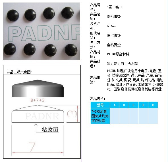 【【專業生產】&Phi;7*3B橡膠腳墊 橡膠墊 3M腳墊 防滑腳墊 硅膠腳墊】價格,廠家,圖片,其他橡膠制品,深圳市中墊硅橡膠配件-